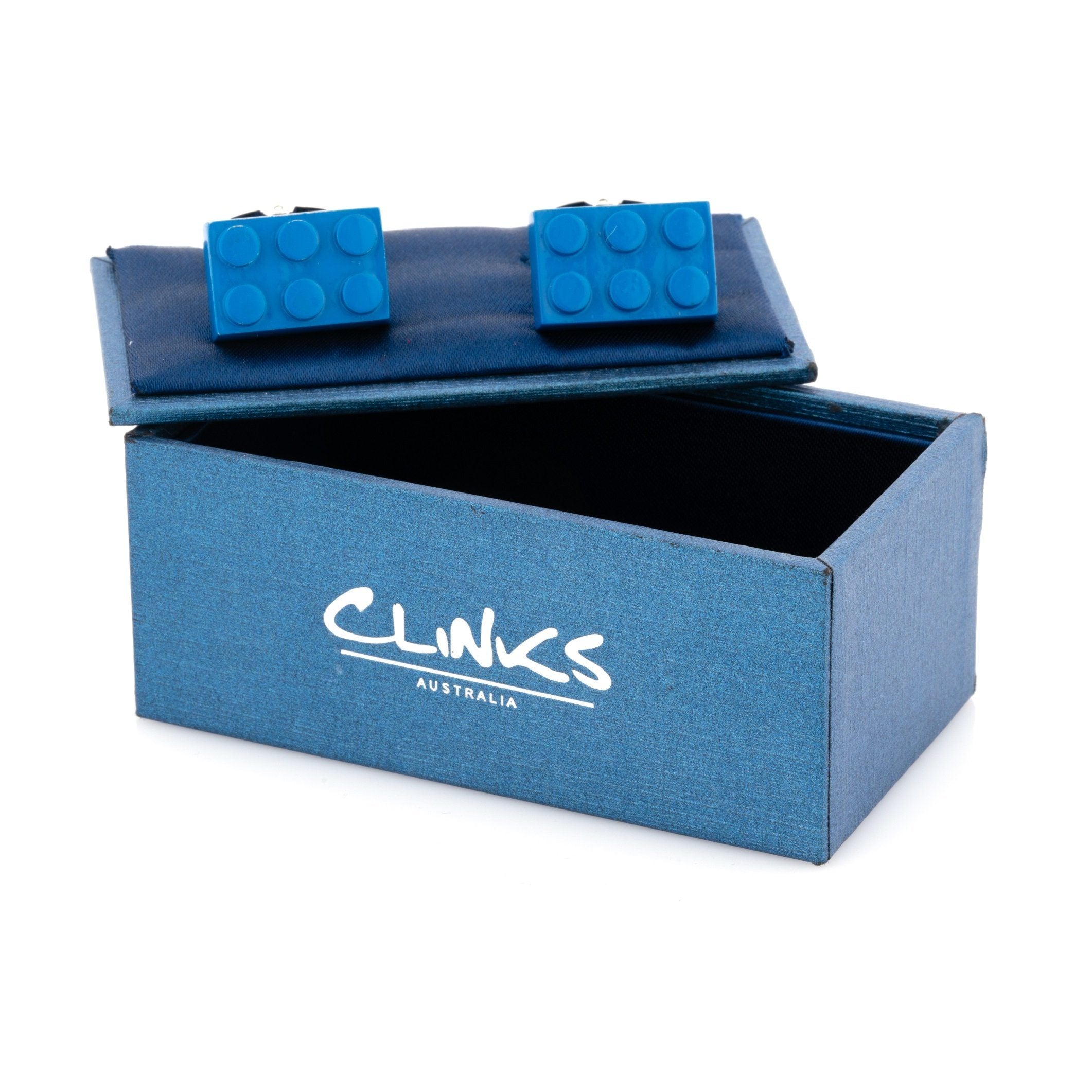 Blue Building Block Cufflinks Novelty Cufflinks Clinks Australia 