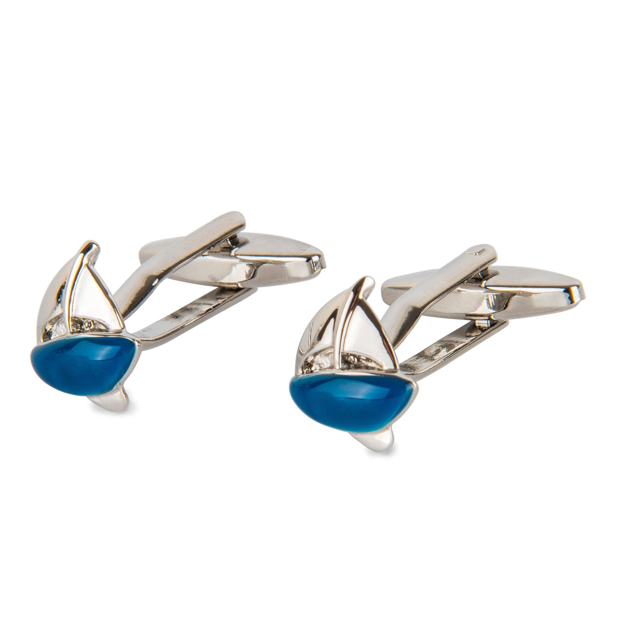 Small Blue Sailboat Cufflinks Novelty Cufflinks Clinks Australia Default 