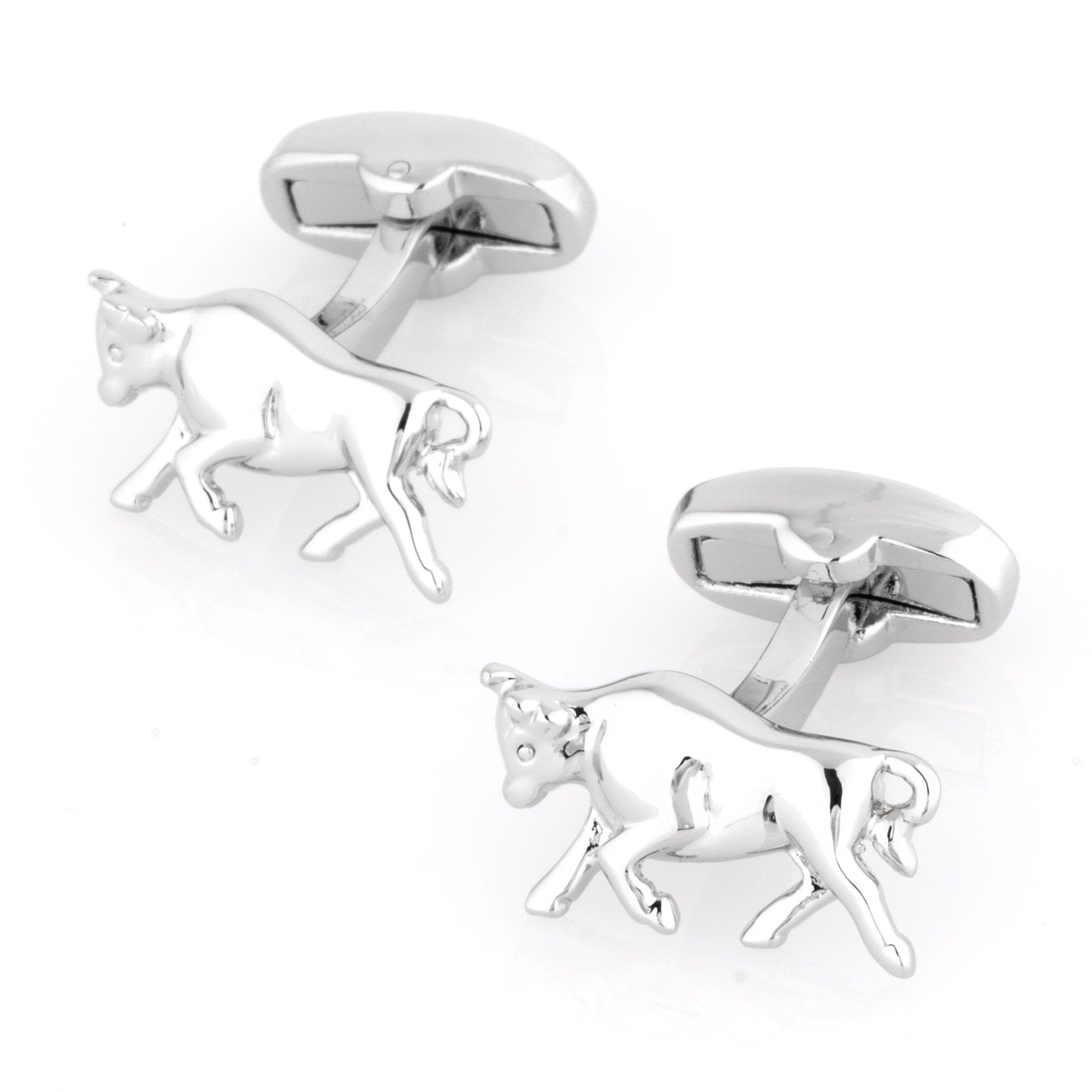 Charging Bull Silver Cufflinks Novelty Cufflinks Clinks Australia 