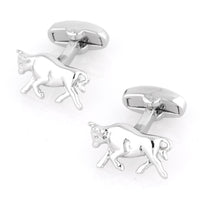 Charging Bull Silver Cufflinks Novelty Cufflinks Clinks Australia