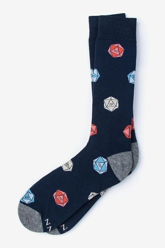 Dungeons And Dragons Navy Blue Mens Sock Socks Alynn 