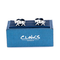 Charging Bull Silver Cufflinks Novelty Cufflinks Clinks Australia