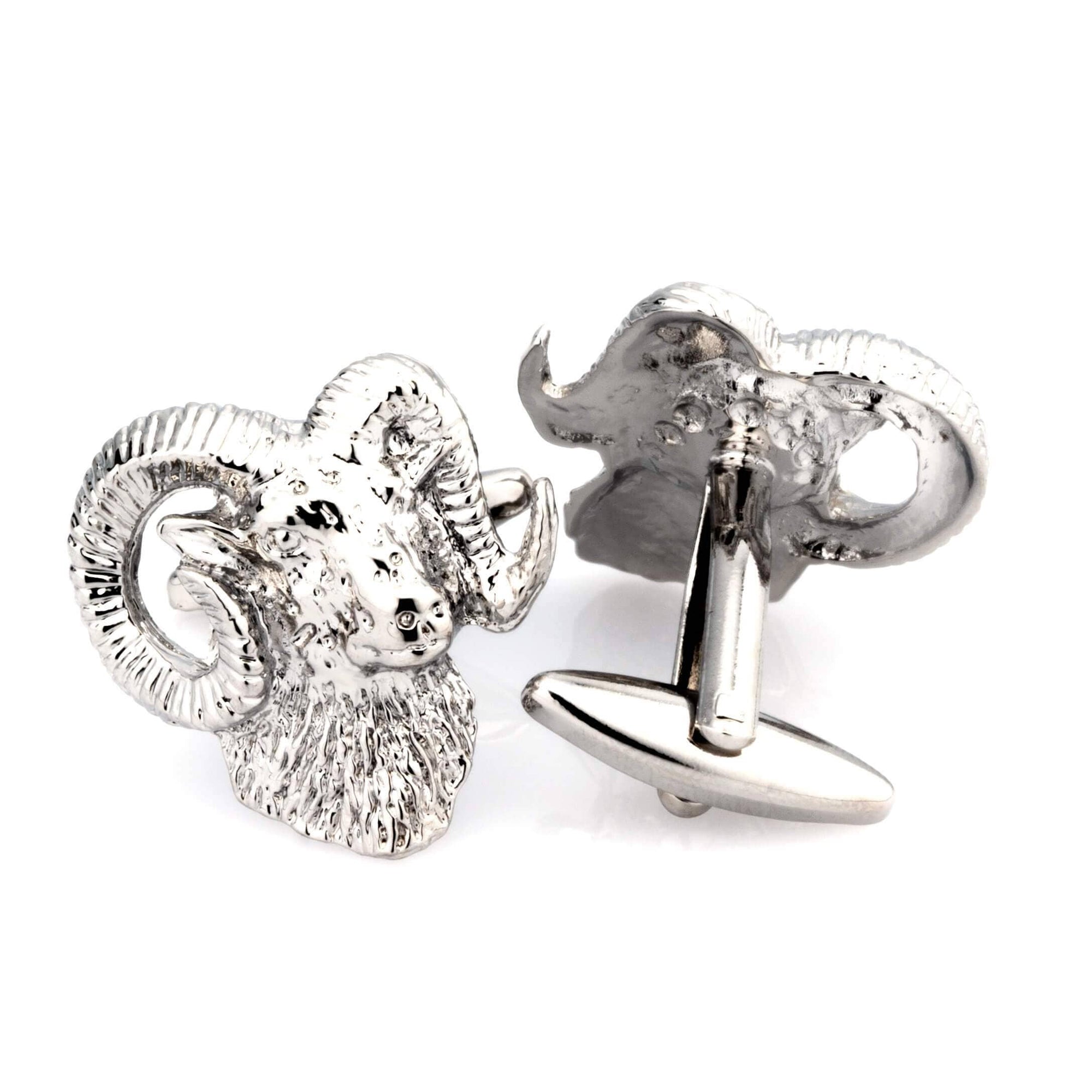 Silver Ram's Head Cufflinks Novelty Cufflinks Clinks Australia Default 