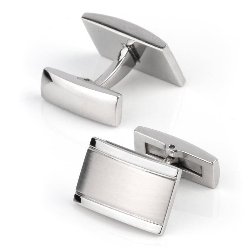Classic Curve Silver Cufflinks Classic & Modern Cufflinks Clinks Australia 