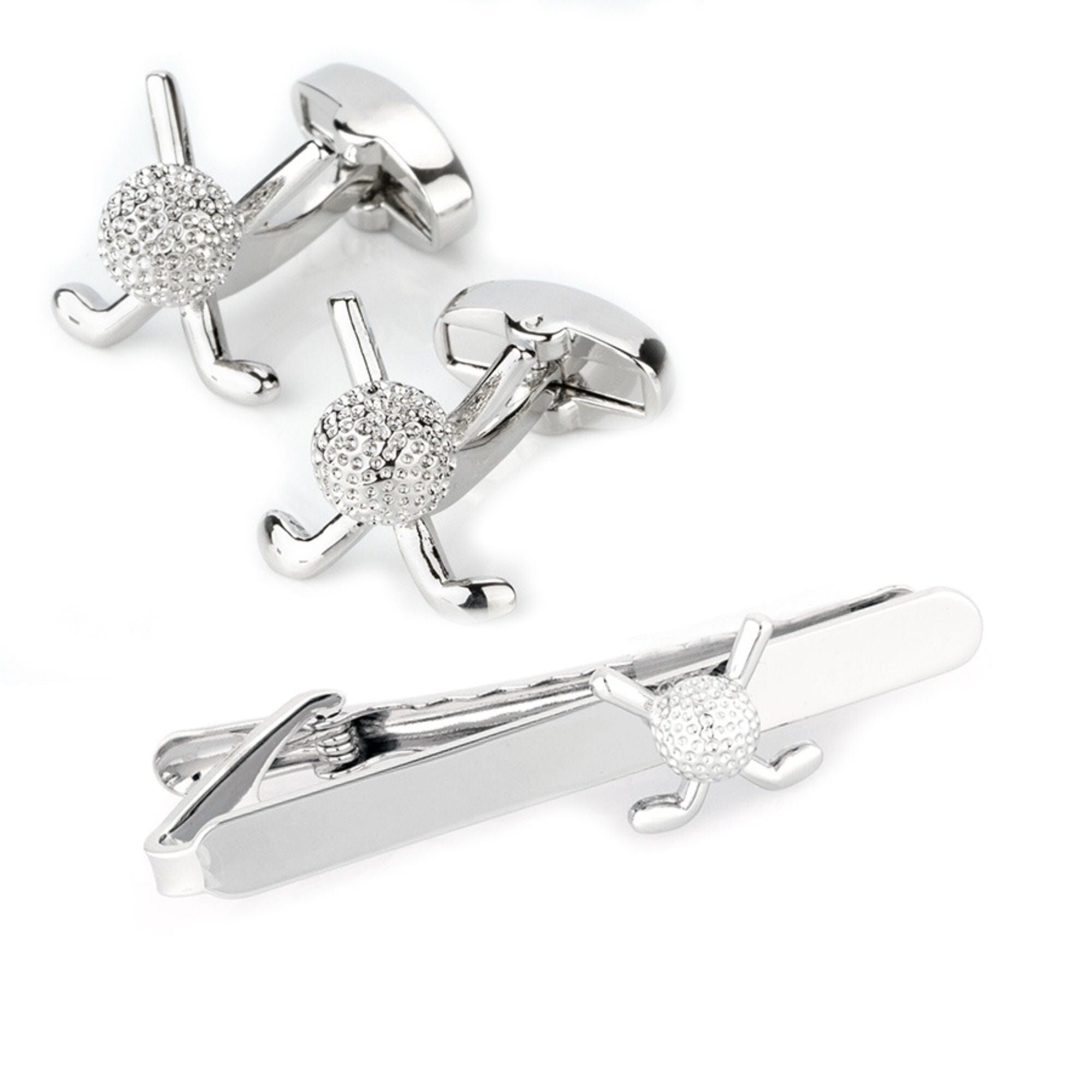 Golf Club Ball Cufflinks & Tie Clip Set Gift Set Clinks Australia Default 
