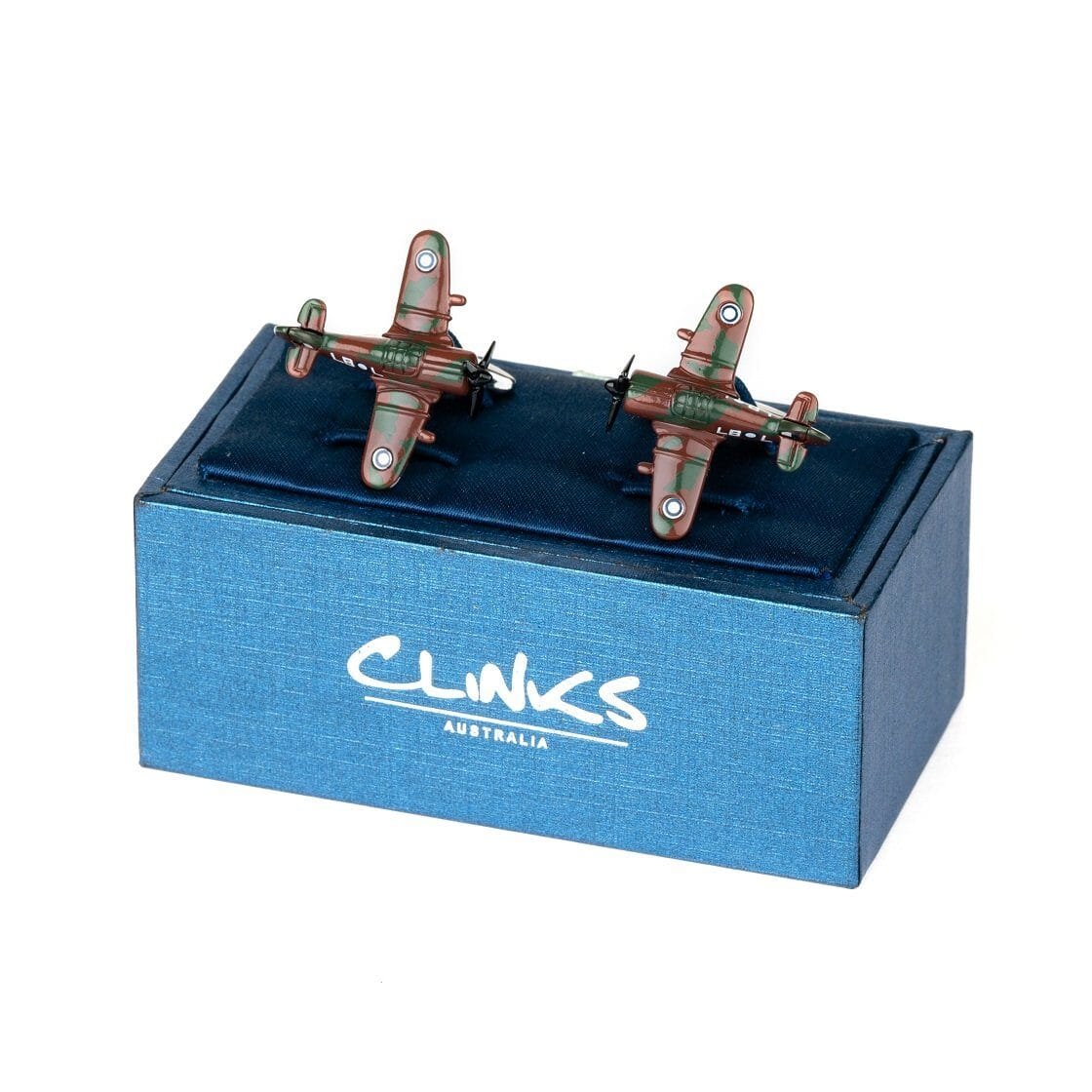 CAC Boomerang Fighter Airplane Cufflinks Camouflage Novelty Cufflinks Clinks Australia 