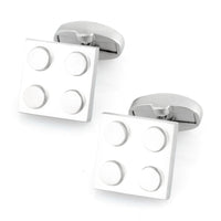 Silver Square Lego Like Building Block Cufflinks Novelty Cufflinks Clinks Australia