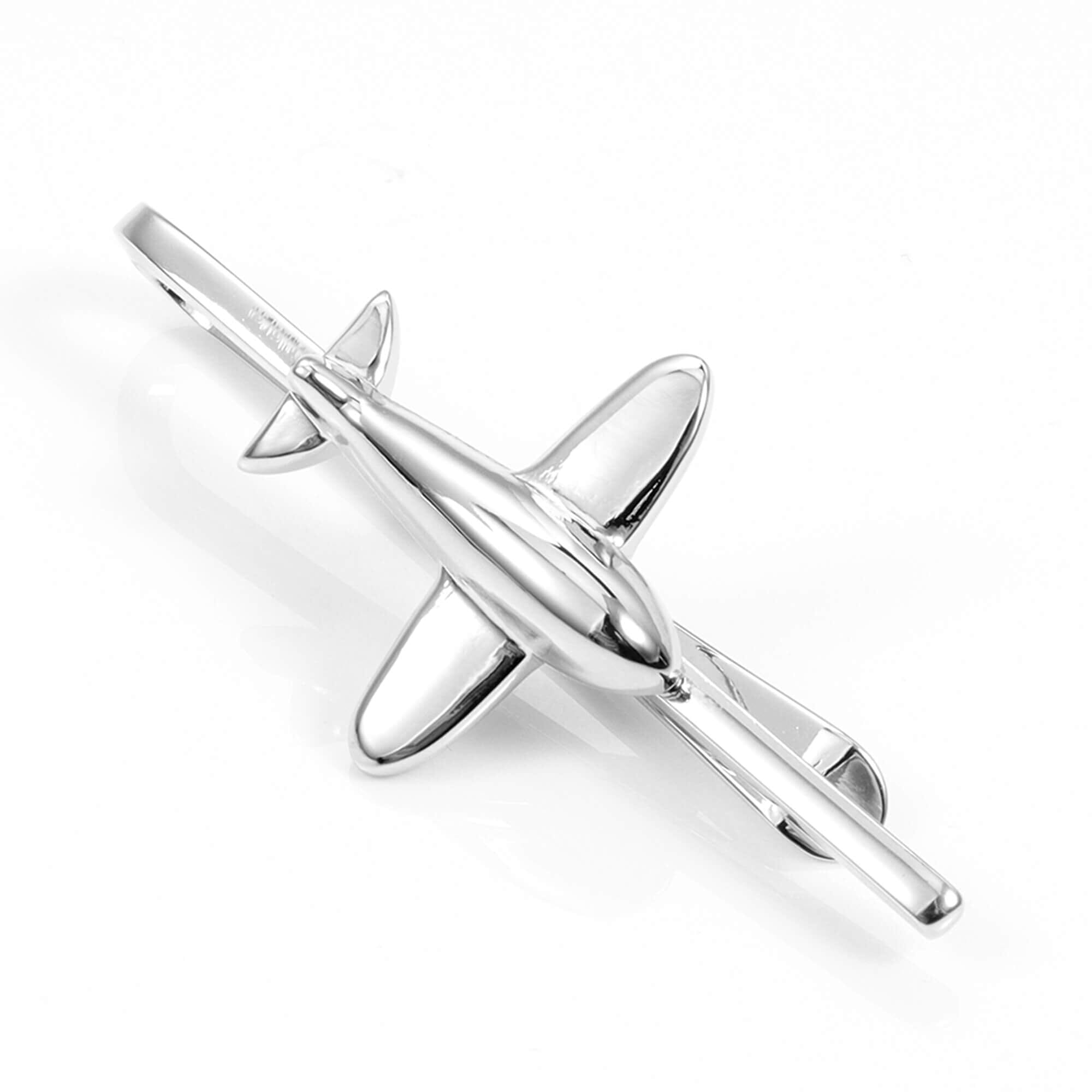 Bubble Plane Tie Bar in Silver Tie Clips Clinks Australia 