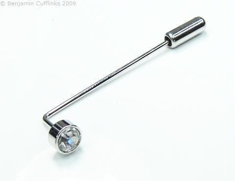 Crystal Solitaire Stick Pin Tie Bars Clinks 