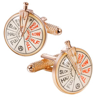 Ships Telegraph in Rose gold cufflinks Classic & Modern Cufflinks Clinks Australia