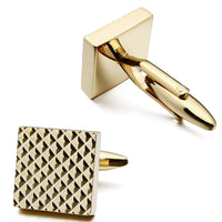 Textured Gold Square Cufflinks Classic & Modern Cufflinks Clinks Australia