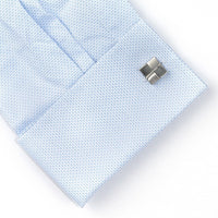 Silver Four-Square Cufflinks Classic & Modern Cufflinks Clinks Australia