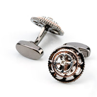 Bicycle Gear Cog Cufflinks in Gunmetal Silver Gold Novelty Cufflinks Clinks Australia