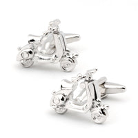 Silver 3D Vespa Scooter Cufflinks Novelty Cufflinks Clinks Australia Silver 3D Vespa Scooter Cufflinks