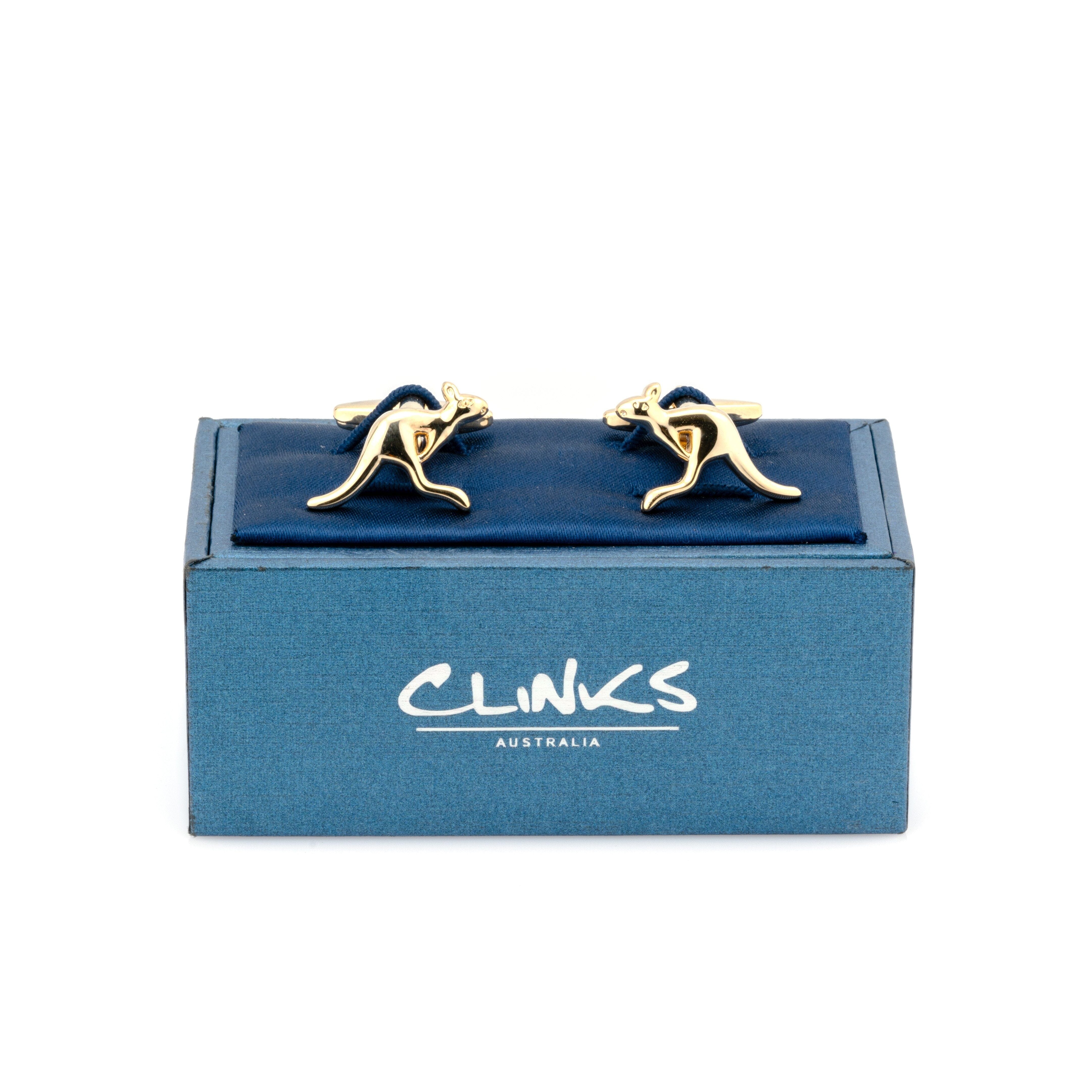 Australian Gold Kangaroo Cufflinks Novelty Cufflinks Clinks Australia 