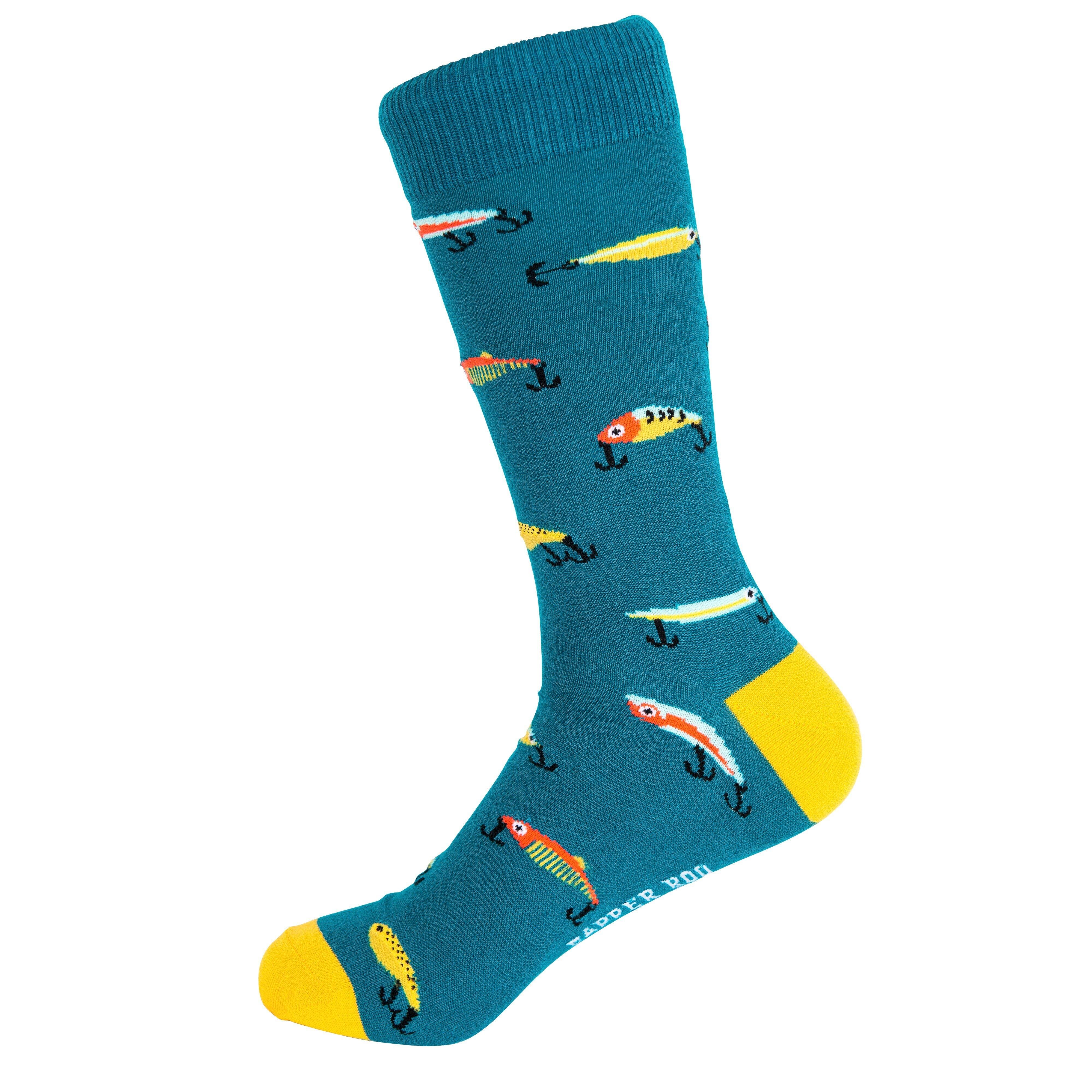 Gone Fishing Bamboo Socks by Dapper Roo Socks Dapper Roo 