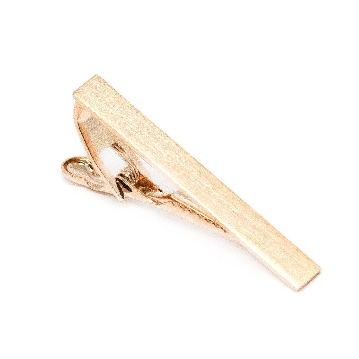 Brushed Rose Gold Tie Clip Tie Clips Clinks Australia 