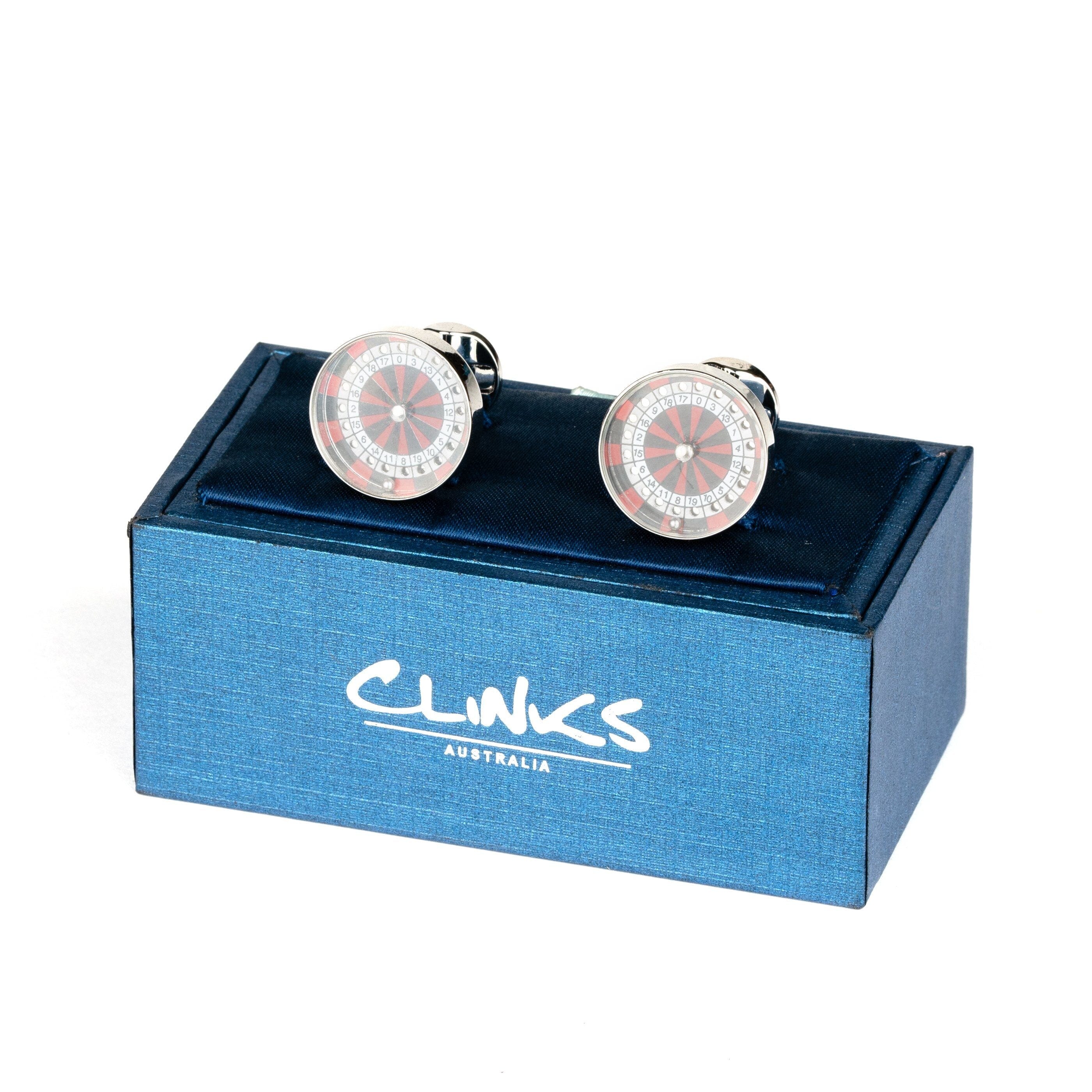Roulette Wheel & Ball Cufflinks Novelty Cufflinks Clinks Australia 
