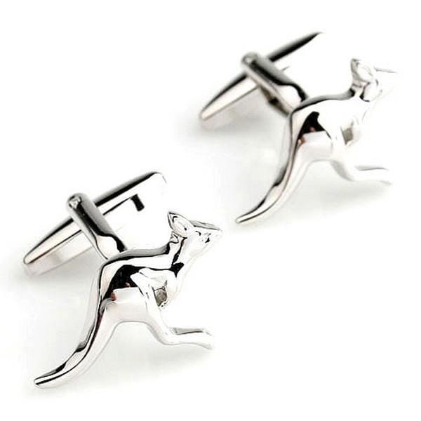 Australian Silver Kangaroo Cufflinks Silver Cufflinks Clinks Australia 