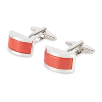 Burnt Orange Cateye Cufflinks Classic & Modern Cufflinks Clinks Australia