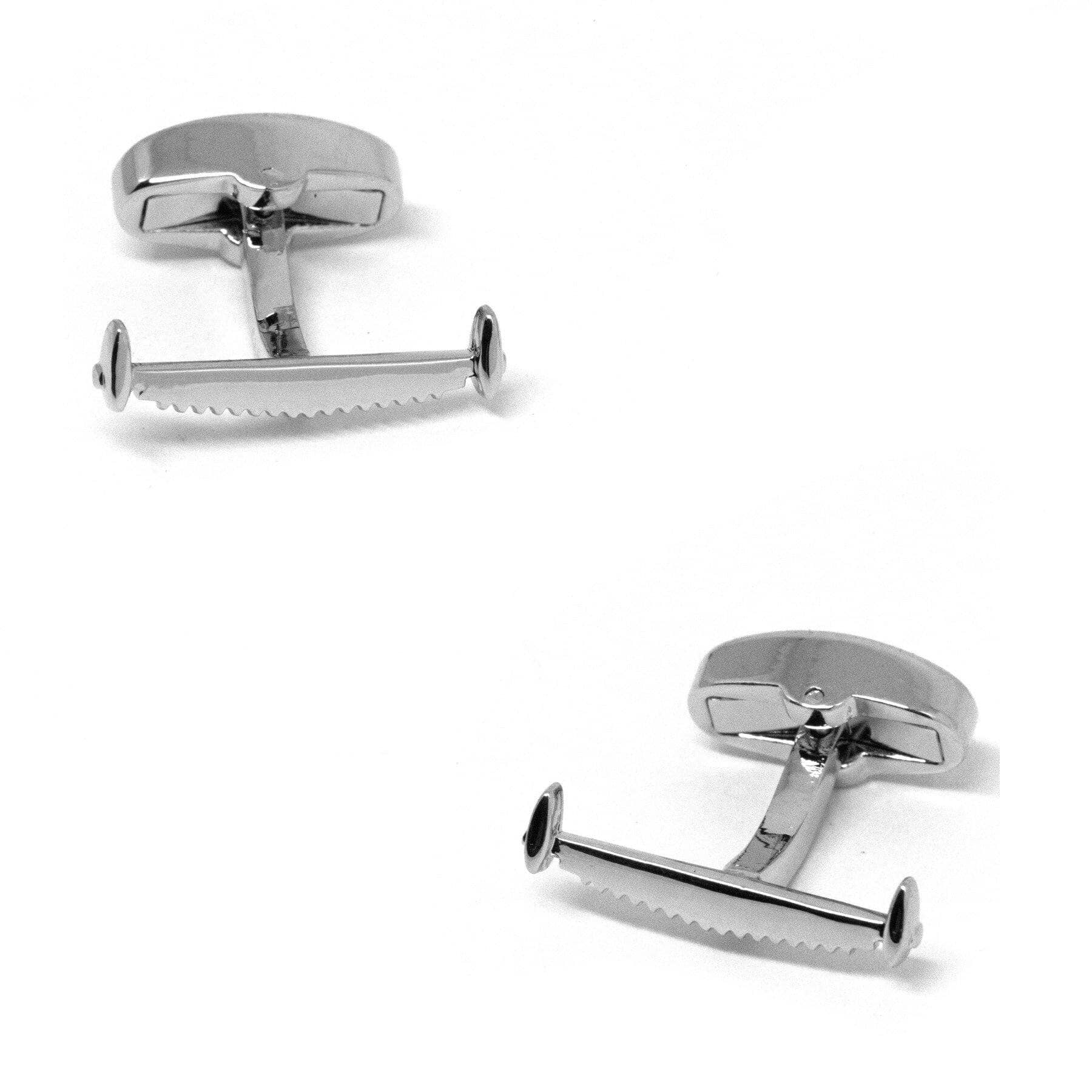 Double Handle Saw Cufflinks Novelty Cufflinks Clinks Australia 