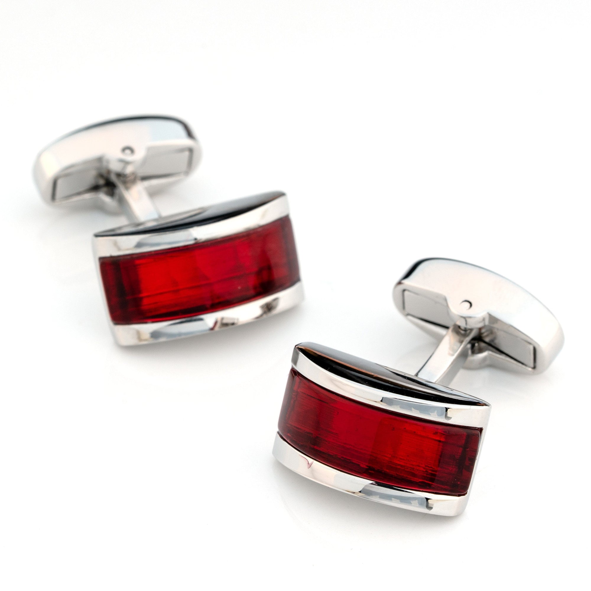 Ruby Red Cateye Cufflinks Classic & Modern Cufflinks Clinks Australia 