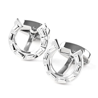 Silver Horseshoe Cufflinks Novelty Cufflinks Clinks Australia 