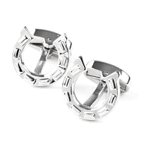 Silver Horseshoe Cufflinks Novelty Cufflinks Clinks Australia