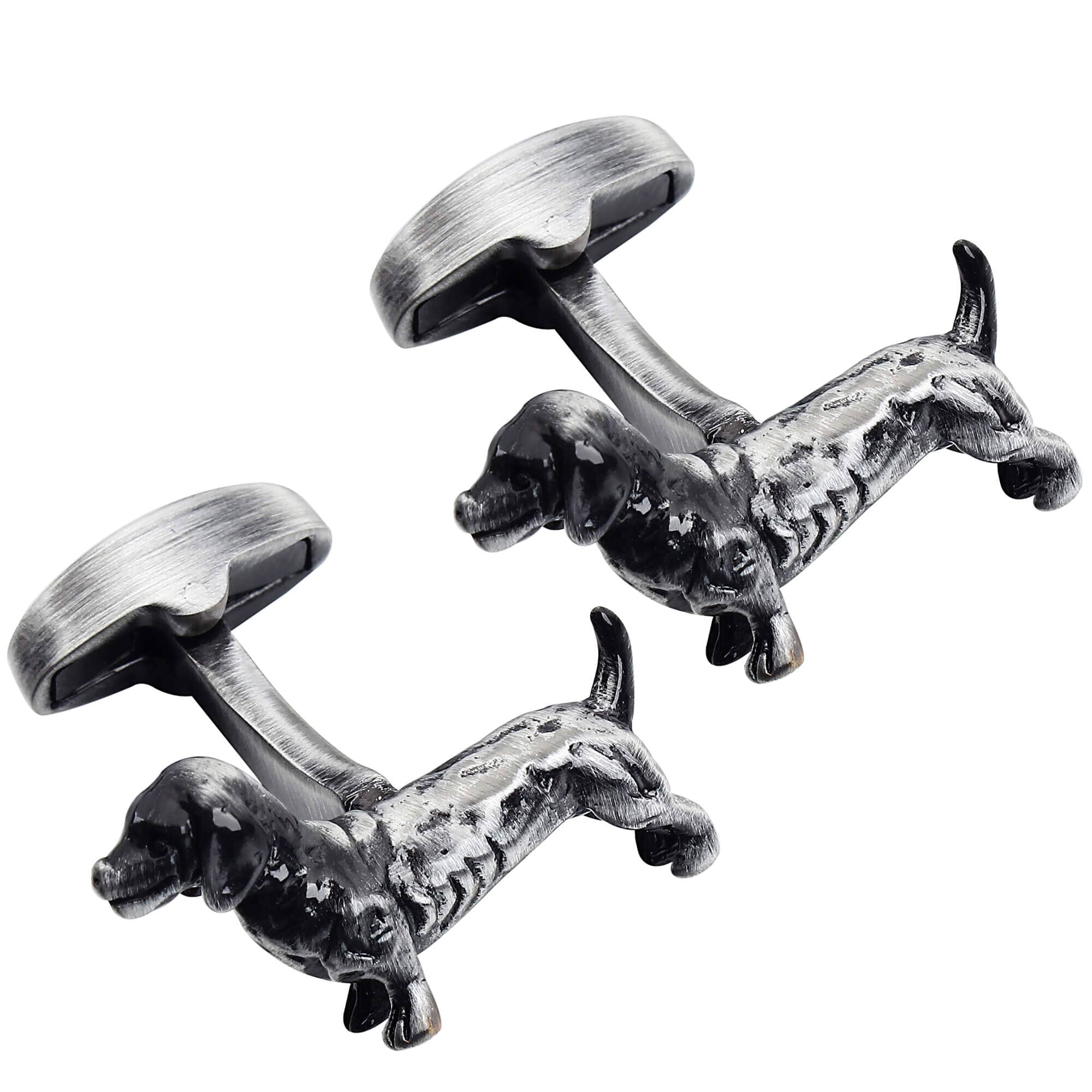 Dachshund Sausage Dog Antique Silver Cufflinks Novelty Cufflinks Clinks Australia 