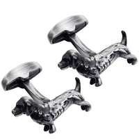 Dachshund Sausage Dog Antique Silver Cufflinks Novelty Cufflinks Clinks Australia