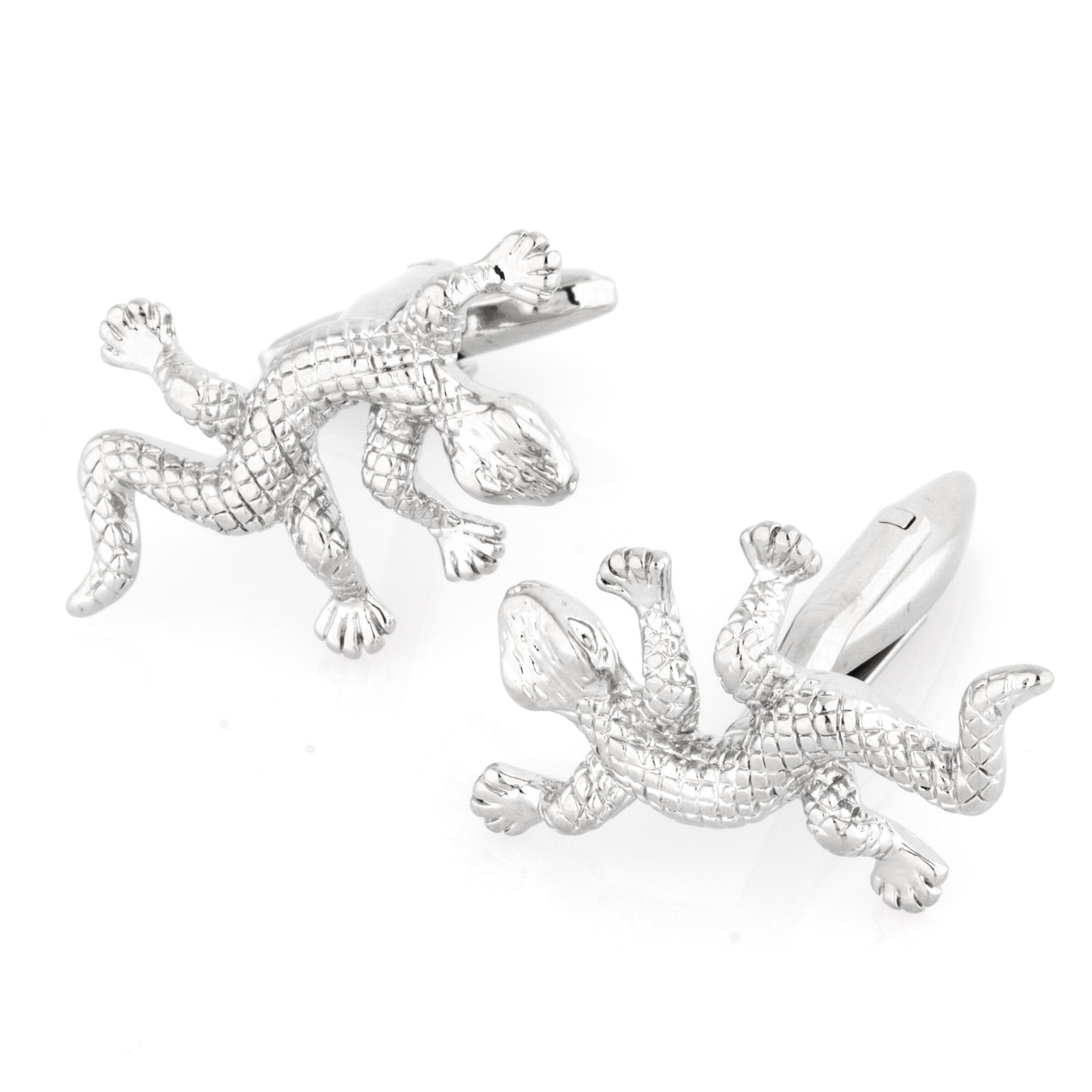 Silver Gecko Lizard Cufflinks Novelty Cufflinks Clinks Australia Silver Gecko Lizard Cufflinks 
