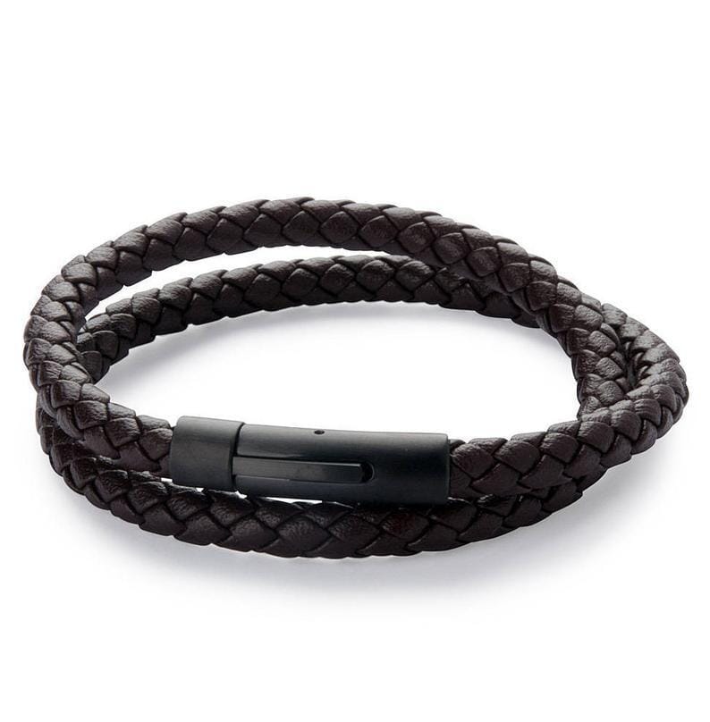 Barrel Double Wrap Leather Bracelet Bracelet Clinks Australia Default 