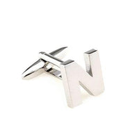 Silver Cut Out Initial Letter Cufflinks Classic & Modern Cufflinks Clinks Australia