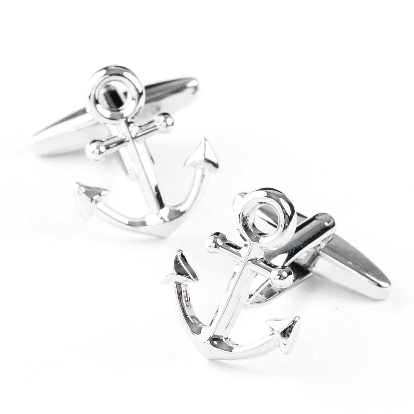 Shiny Silver Ship Anchor Cufflinks Novelty Cufflinks Clinks Australia 