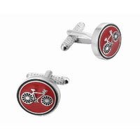 Round Bicycle Red Cufflinks Novelty Cufflinks Clinks Australia Round Bicycle Red Cufflinks