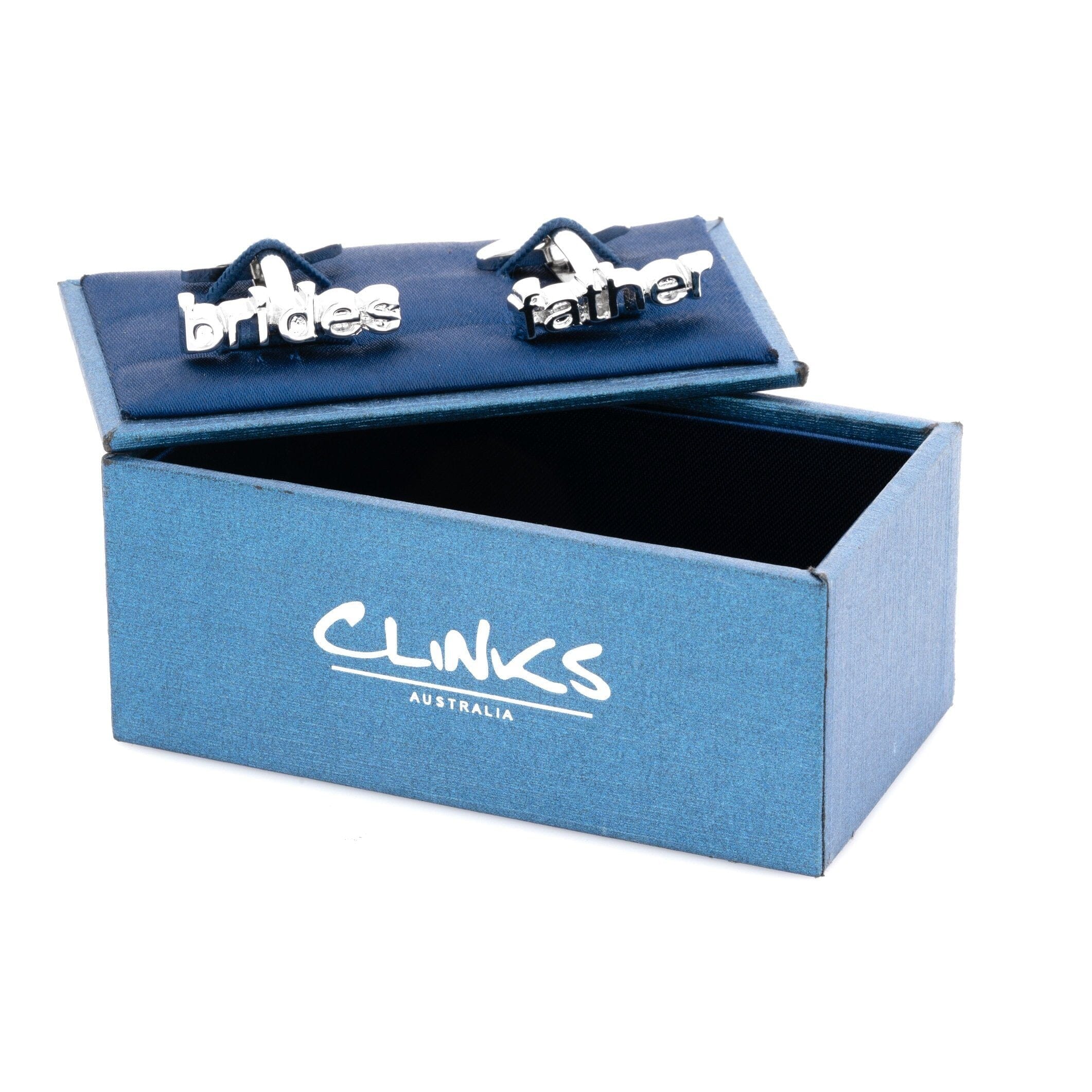 Brides Father cut-out style Wedding cufflinks Wedding Cufflinks Clinks Australia 