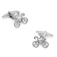 Silver Bicycle Cyclist Cufflinks Novelty Cufflinks Clinks Australia