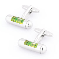 Green "Spirit Level" Cufflinks Novelty Cufflinks Clinks Australia