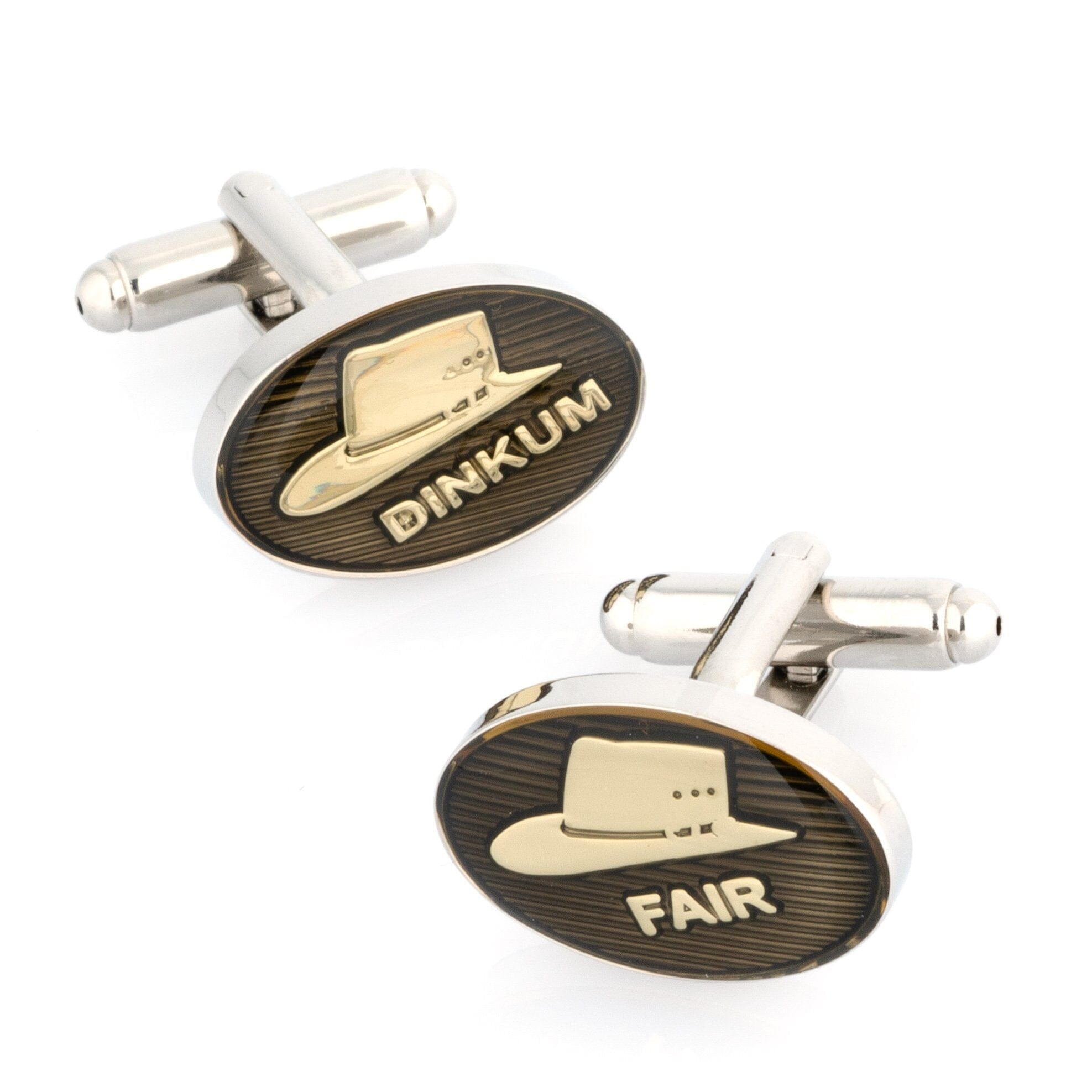 Australian Fair Dinkum Akubra Hat Cufflinks Novelty Cufflinks Clinks Australia Australian Fair Dinkum Akubra Hat Cufflinks 