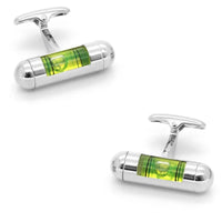 Green "Spirit Level" Cufflinks Novelty Cufflinks Clinks Australia