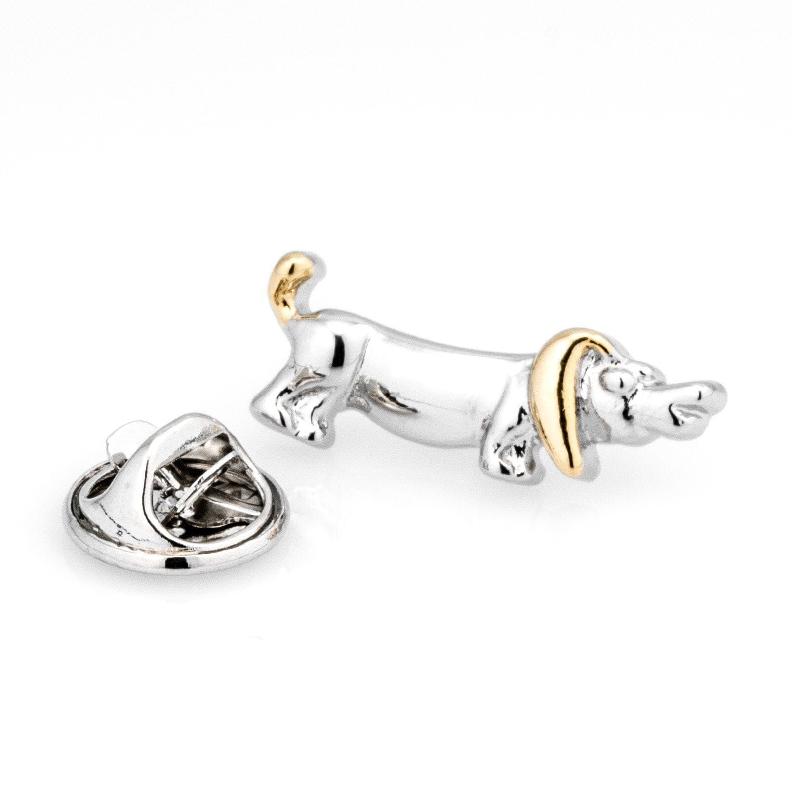 Sausage Dog Lapel Pin in Gold and Silver Lapel Pin Clinks Default 