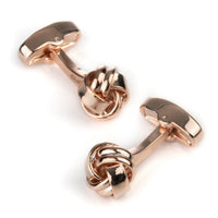 Rose Gold Knot Cufflinks Classic & Modern Cufflinks Clinks Australia