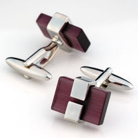 Charcoal Ice Cateye Cufflinks Classic & Modern Cufflinks Clinks Australia