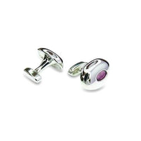 Oval Feature Purple Cufflinks Classic & Modern Cufflinks Clinks Australia