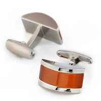 Sunset Orange Cateye Cufflinks Classic & Modern Cufflinks Clinks Australia