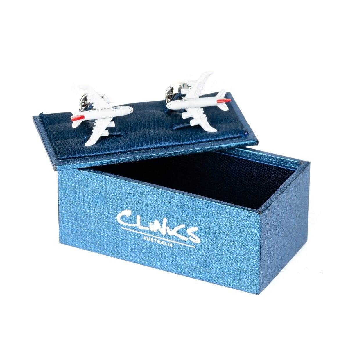 Commercial Jet Plane Cufflinks in Colour Novelty Cufflinks Clinks Australia 