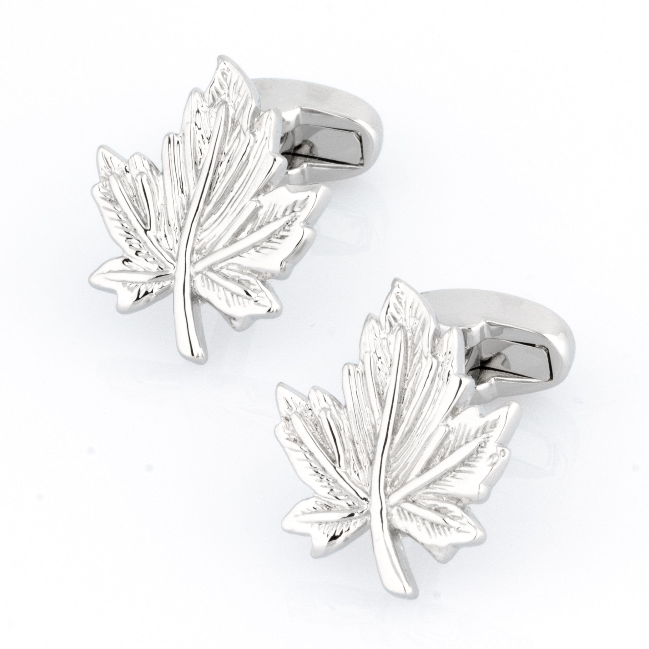 Silver Canadian Maple Leaf Cufflinks Novelty Cufflinks Clinks Australia 