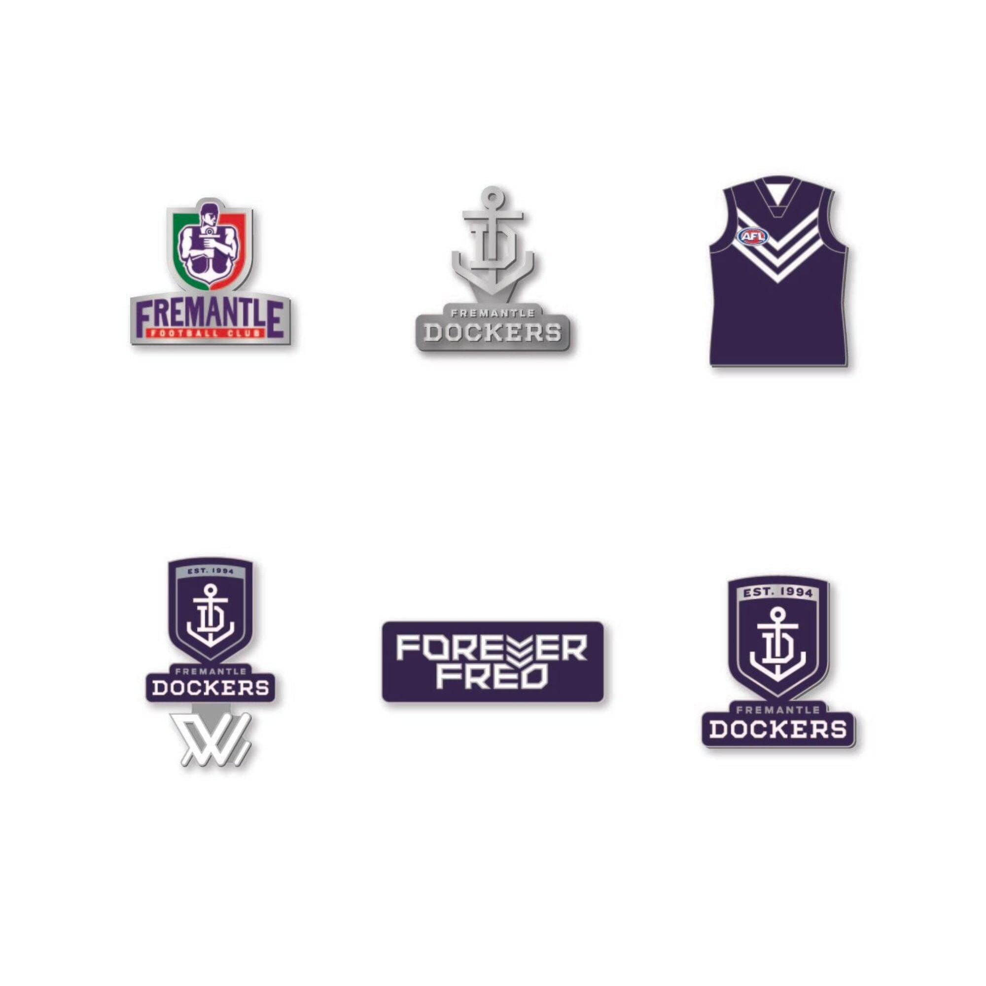 Fremantle Dockers AFL Pin Set Lapel Pin Clinks Default 