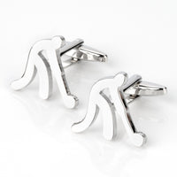 Field Hockey Silhouette Cufflinks Silver Novelty Cufflinks Clinks Australia