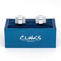 White Ice Cateye Cufflinks Classic & Modern Cufflinks Clinks Australia